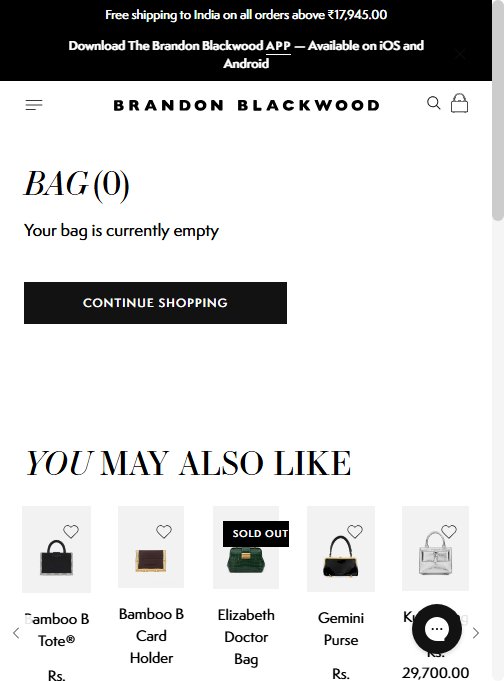Brandon Blackwood Cart — 'You May Also Like' showing SOLD OUT products