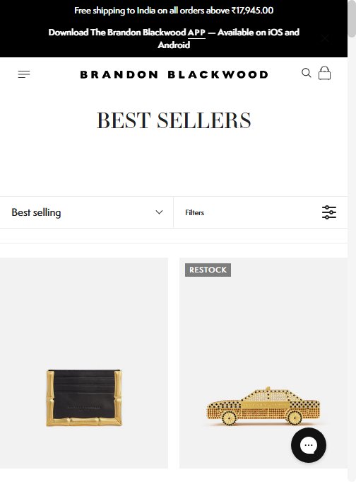 Brandon Blackwood — Collection cards with no review stars